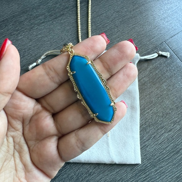 Kendra Scott Blue Agate Frances Necklace - Picture 2 of 3